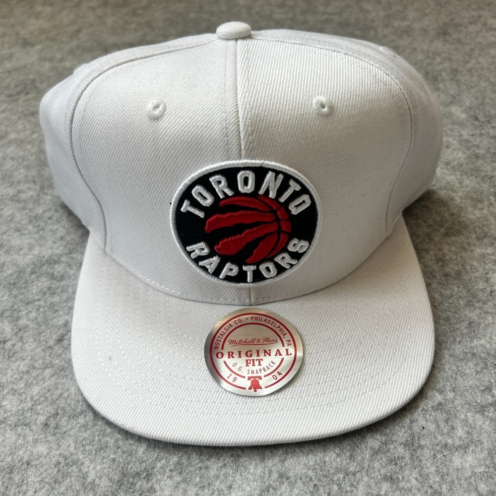 Mitchell & Ness NBA Toronto Raptors OG Snapback Hat White New
